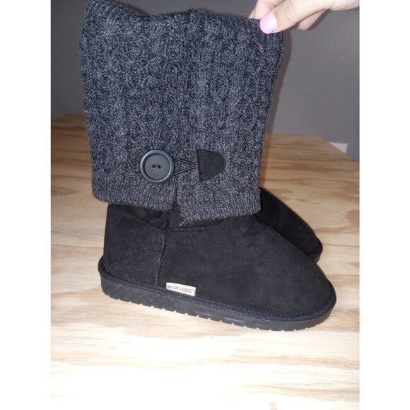 Women's MukLuks Cozy Boots Black size 7 - Picture 1 of 3